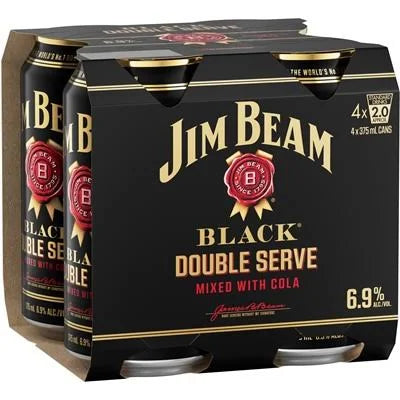 Jim Beam Black & Cola Double Serve 375ml
