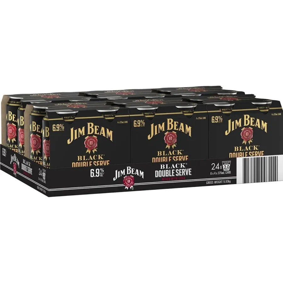 Jim Beam Black & Cola Double Serve 375ml