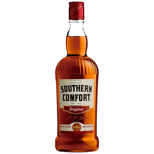 Bottle of Southern Comfort liquor on a white background