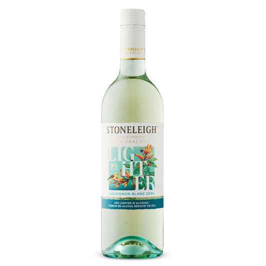 Stoneleigh Sauvignon Blanc wine bottle on a white background