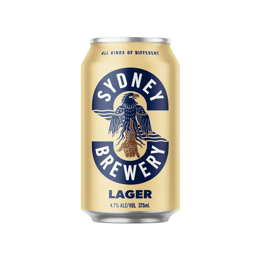 Sydney Brewery Lager can on a white background