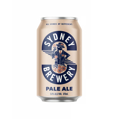 Sydney Brewery Pale Ale can on a beige background