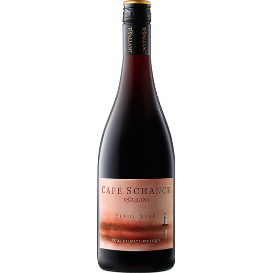Cape Schanck Pinot Noir wine bottle on a white background