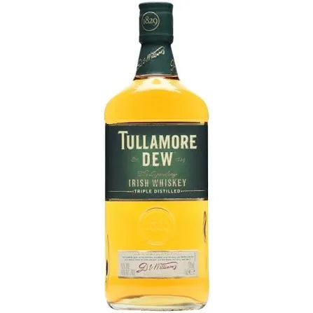 Tullamore Dew Irish Whiskey bottle on a white background