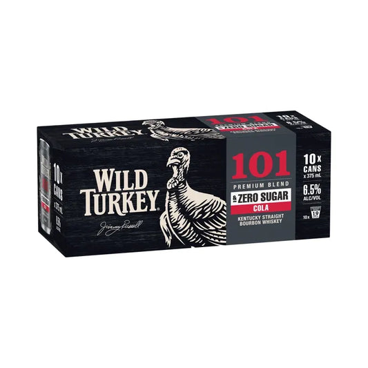 Wild Turkey 101 Bourbon & Zero Cola Cans 10 Pack