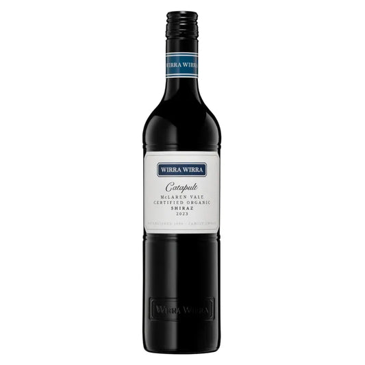 Wine bottle with 'Wirra Wirra' label on a white background