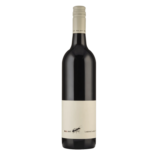 Wine bottle with a white label on a white background