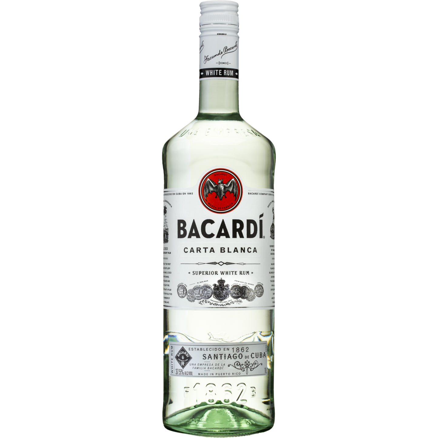 Bacardi White Rum 1 Litre