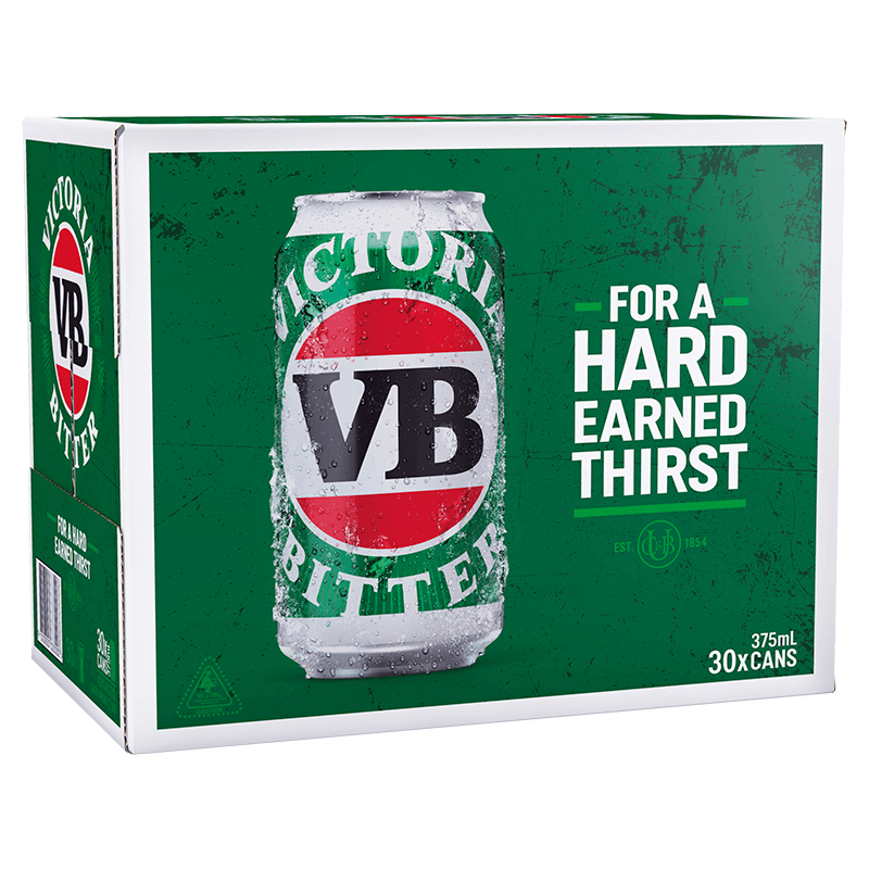Victoria Bitter 30 pack cans