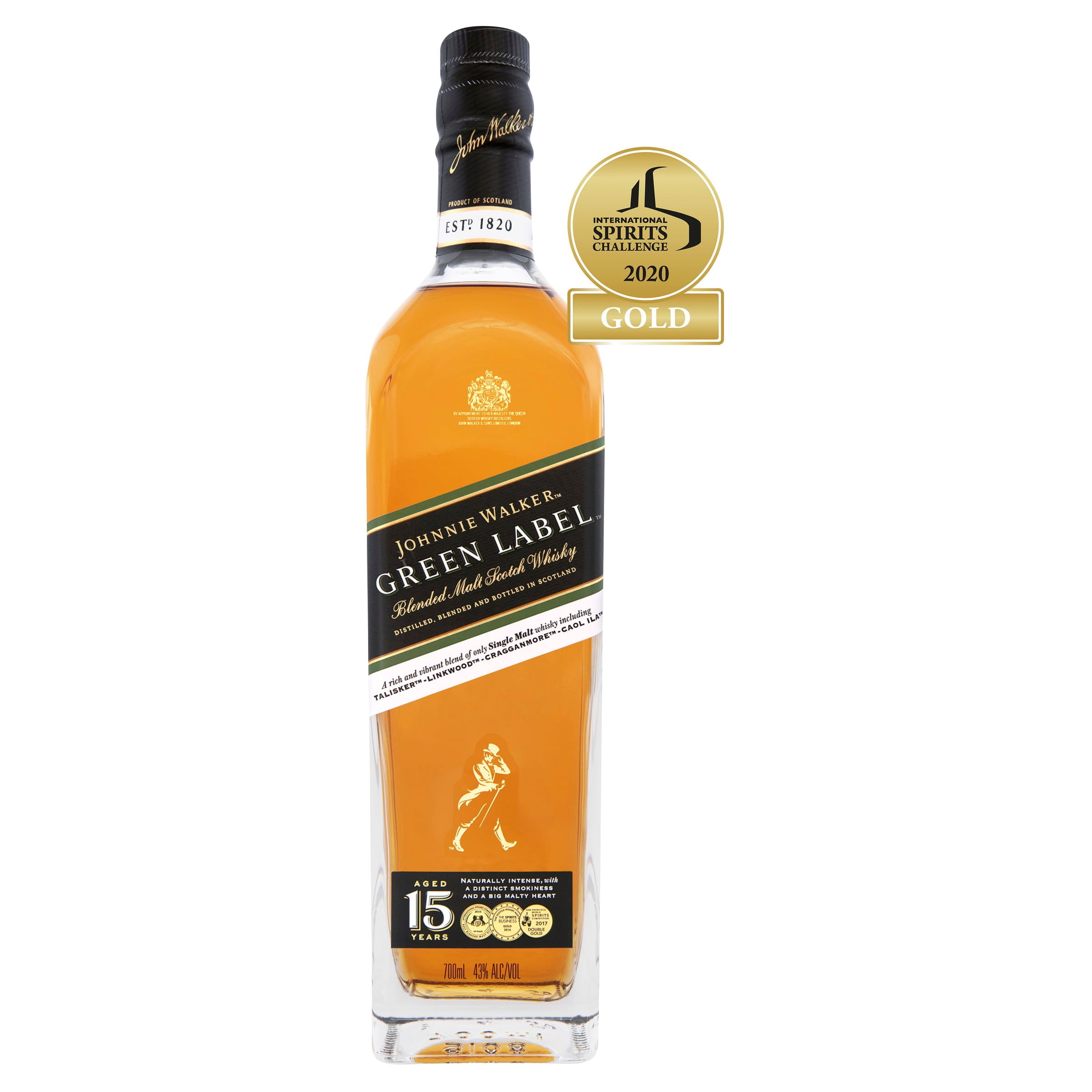 Johnnie Walker Green Label 700ml – Premium Blended Scotch Whisky ...