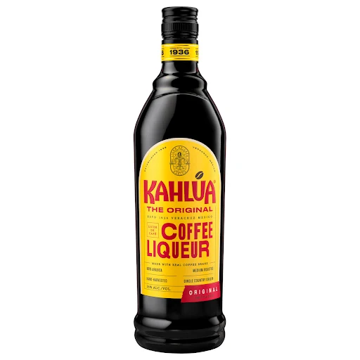 A bottle of Kahlua The Original Coffee Liqueur.